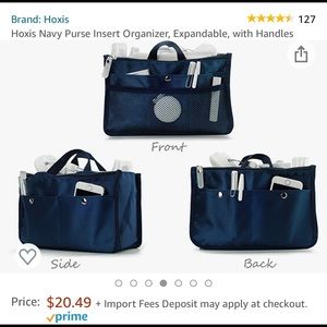 Brand New Navy Blue Organizer Purse